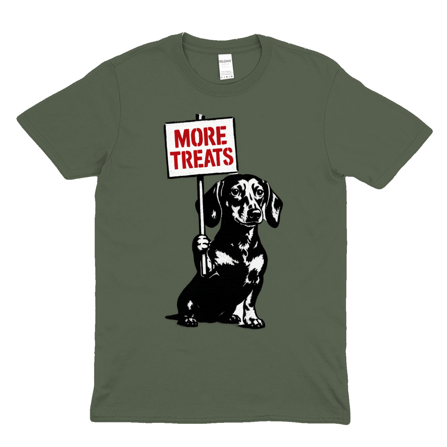 Dackel „More Treats“ – Street-Art T-Shirt mit Humor-T-Shirt-True Insights