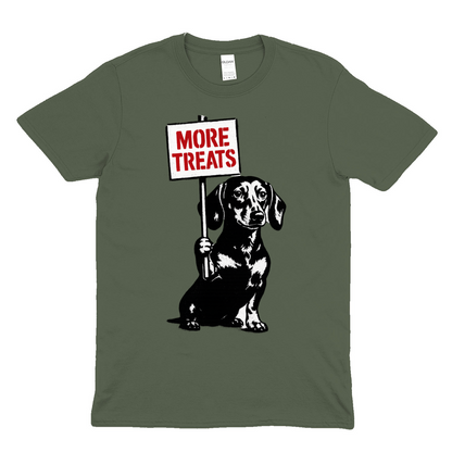 Dackel „More Treats“ – Street-Art T-Shirt mit Humor-T-Shirt-True Insights