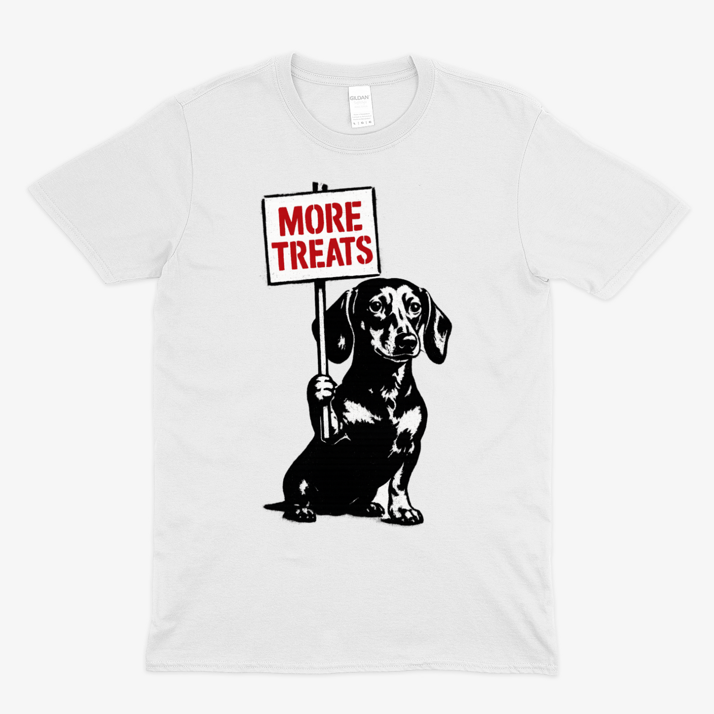 Dackel „More Treats“ – Street-Art T-Shirt mit Humor-T-Shirt-True Insights