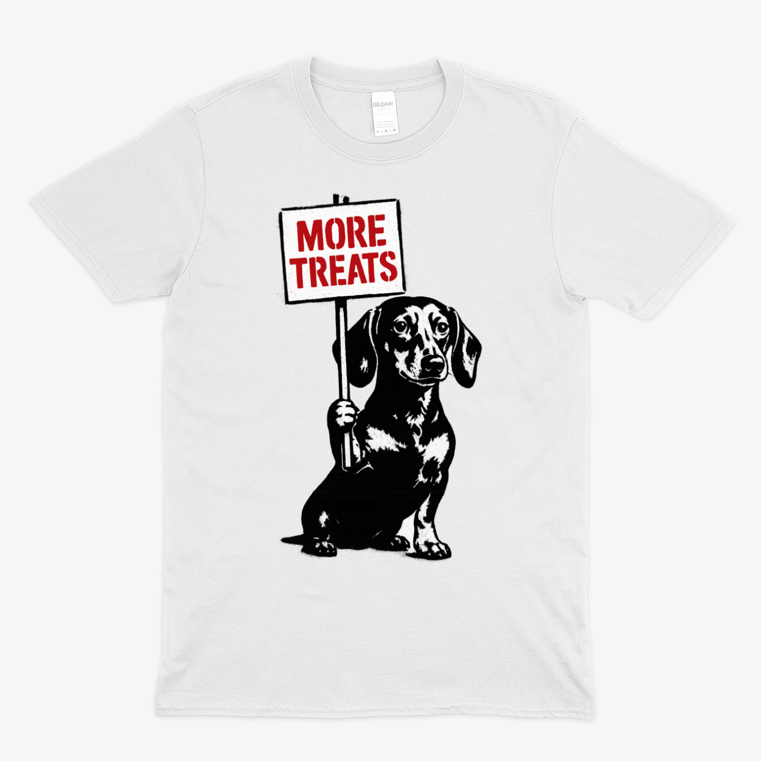 Dackel „More Treats“ – Street-Art T-Shirt mit Humor-T-Shirt-True Insights