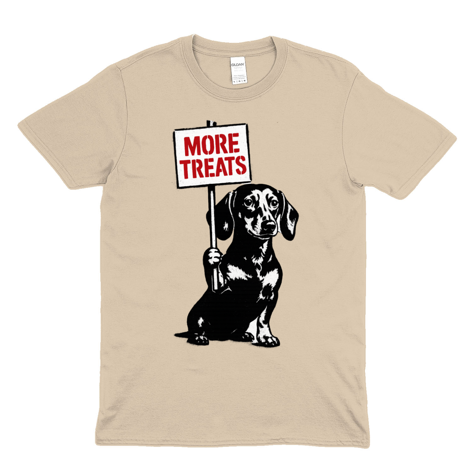 Dackel „More Treats“ – Street-Art T-Shirt mit Humor-T-Shirt-True Insights
