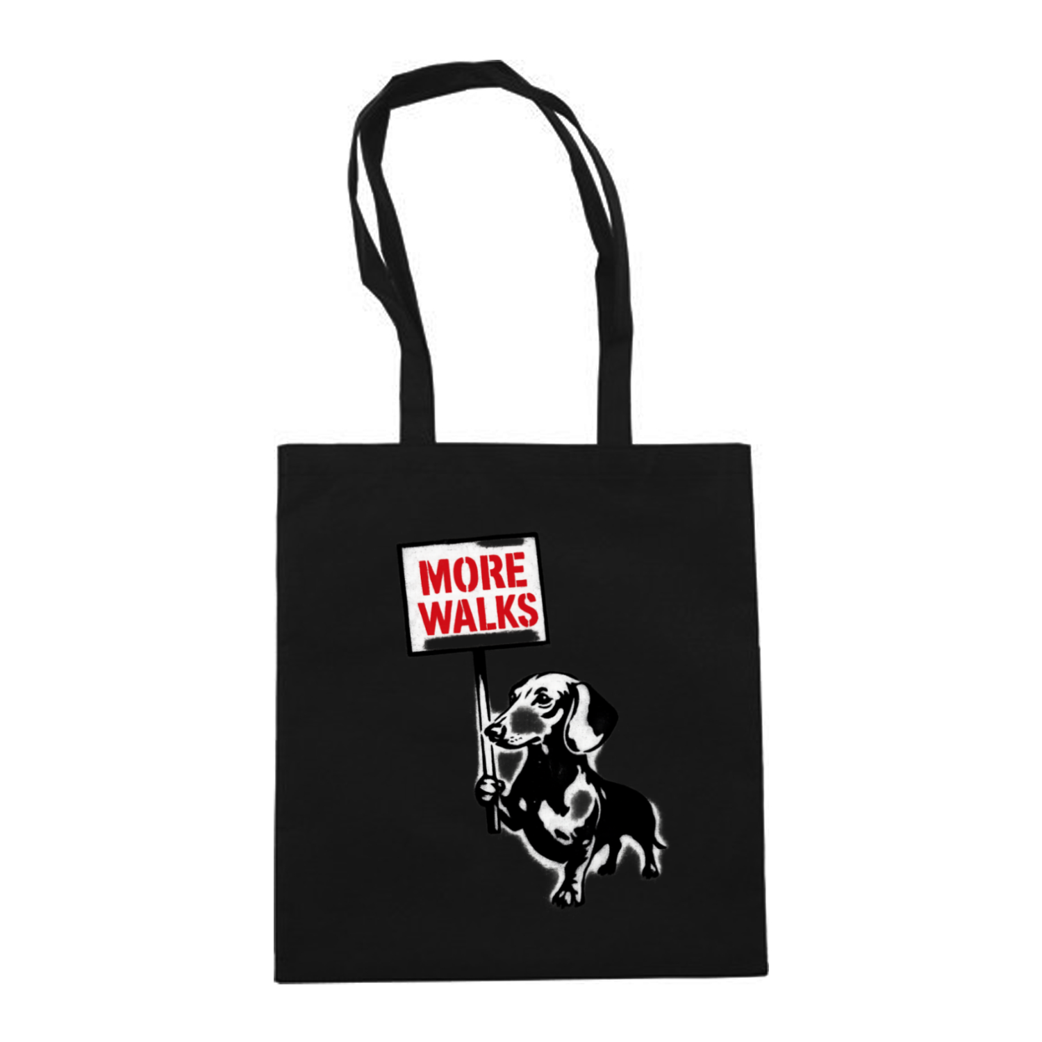 Dackel „More Walks“ – Banksy Style Bag-Bags-True Insights