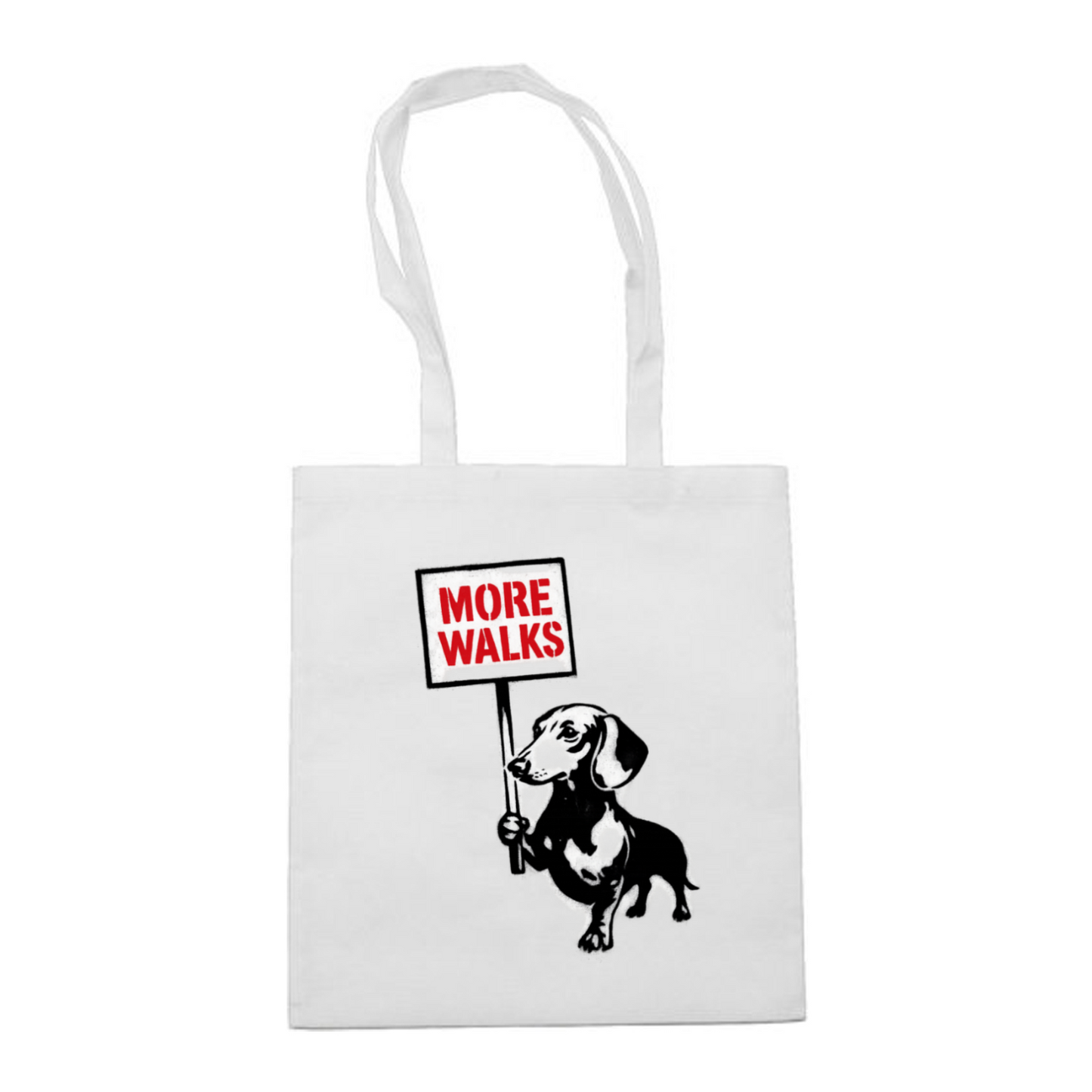 Dackel „More Walks“ – Banksy Style Bag-Bags-True Insights