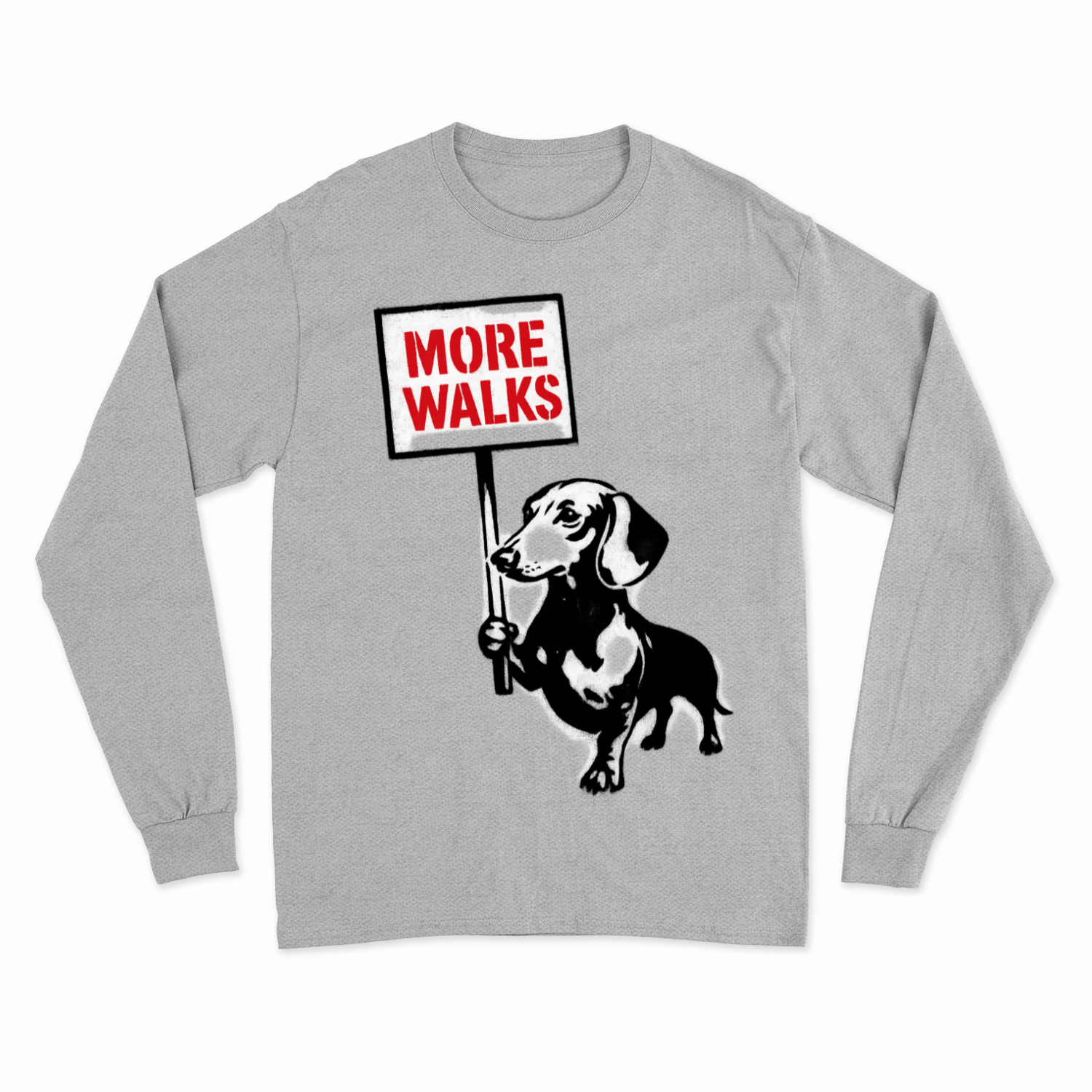 Dackel „More Walks“ – Street-Art Sweatshirt für kreative Frei-Geister-Sweatshirt-True Insights
