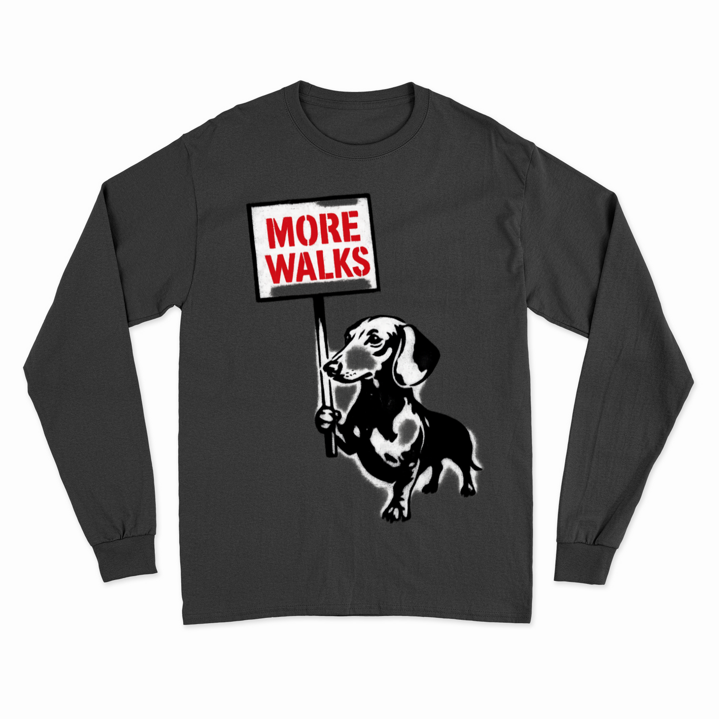 Dackel „More Walks“ – Street-Art Sweatshirt für kreative Frei-Geister-Sweatshirt-True Insights