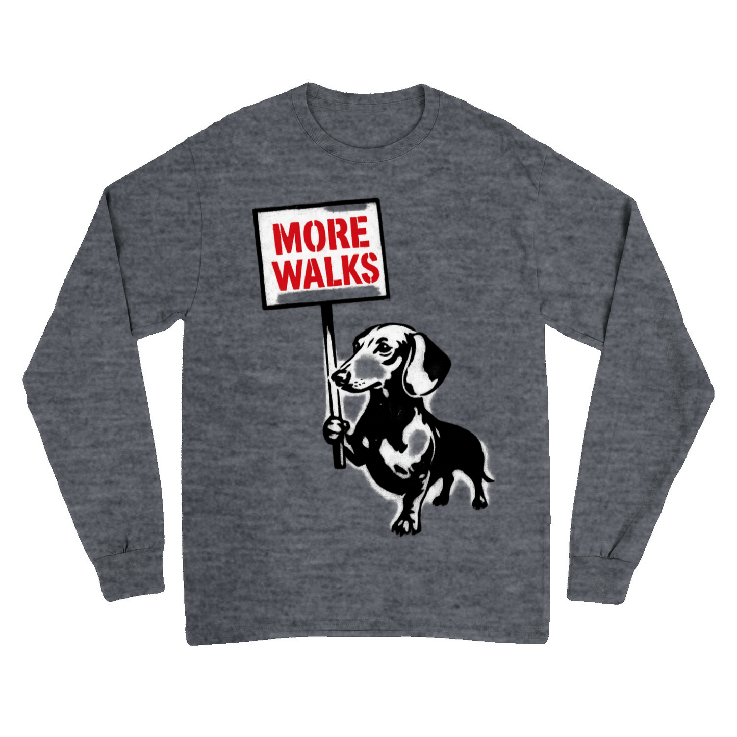 Dackel „More Walks“ – Street-Art Sweatshirt für kreative Frei-Geister-Sweatshirt-True Insights