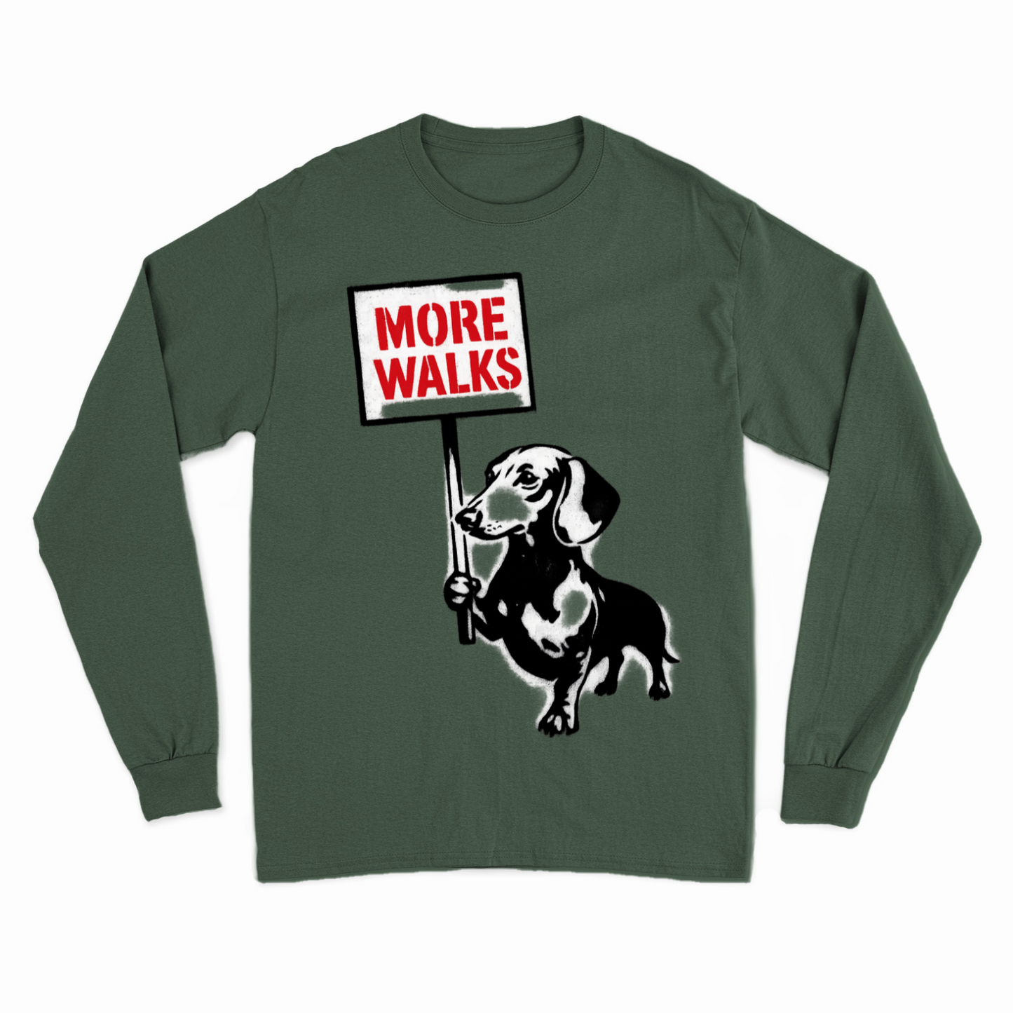 Dackel „More Walks“ – Street-Art Sweatshirt für kreative Frei-Geister-Sweatshirt-True Insights