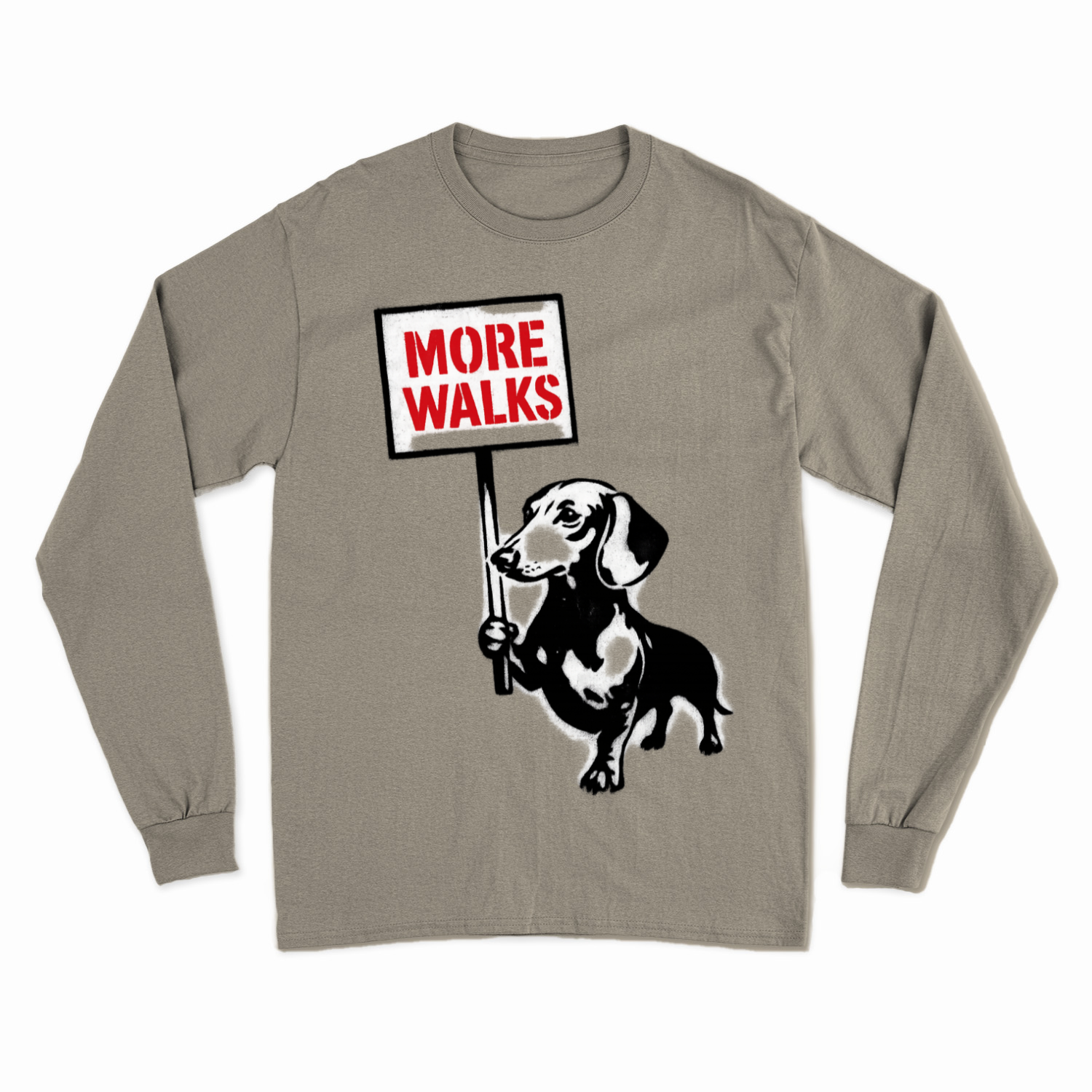 Dackel „More Walks“ – Street-Art Sweatshirt für kreative Frei-Geister-Sweatshirt-True Insights