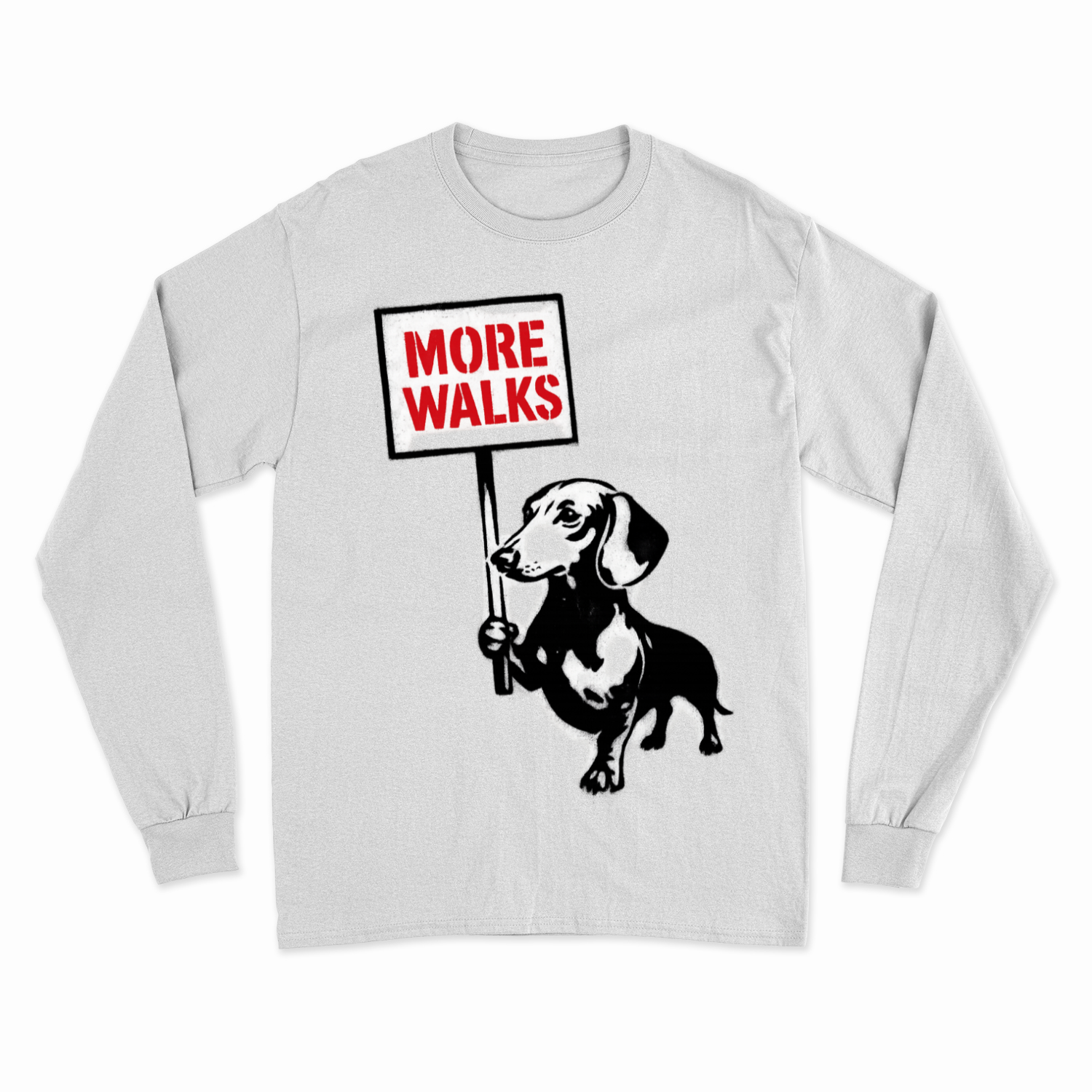 Dackel „More Walks“ – Street-Art Sweatshirt für kreative Frei-Geister-Sweatshirt-True Insights