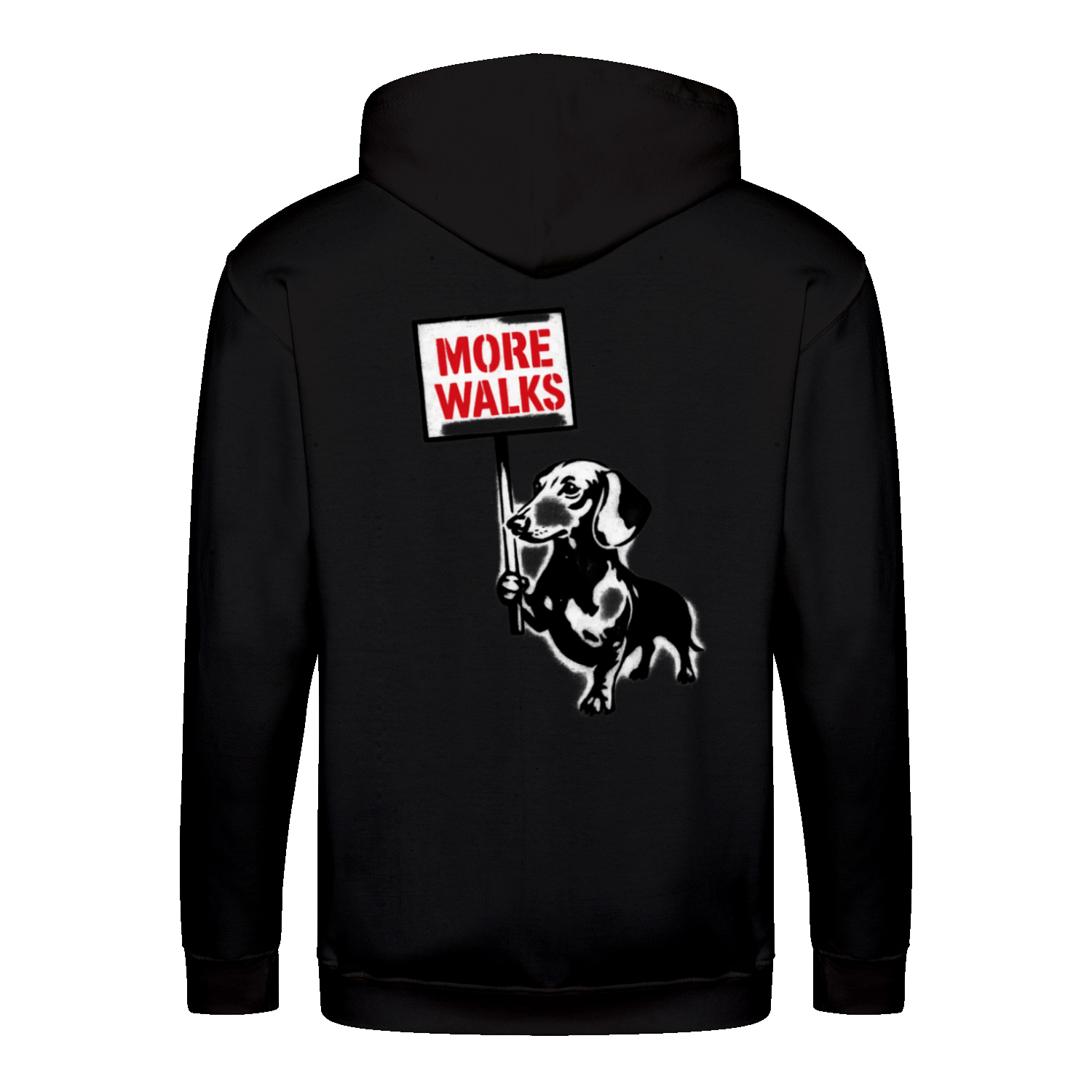 Dackel „More Walks“ – Urban Street-Art Zip-Hoodie für echte Statement-Looks-Zip Hoodie-True Insights