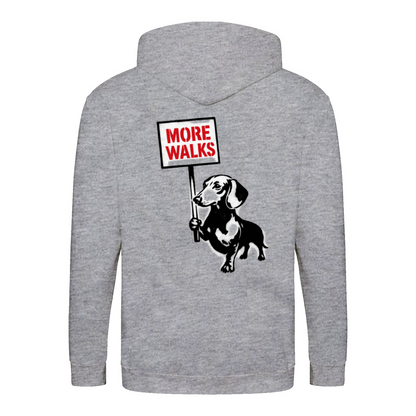 Dackel „More Walks“ – Urban Street-Art Zip-Hoodie für echte Statement-Looks-Zip Hoodie-True Insights