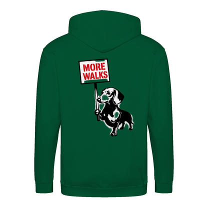 Dackel „More Walks“ – Urban Street-Art Zip-Hoodie für echte Statement-Looks-Zip Hoodie-True Insights