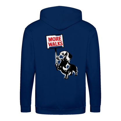 Dackel „More Walks“ – Urban Street-Art Zip-Hoodie für echte Statement-Looks-Zip Hoodie-True Insights