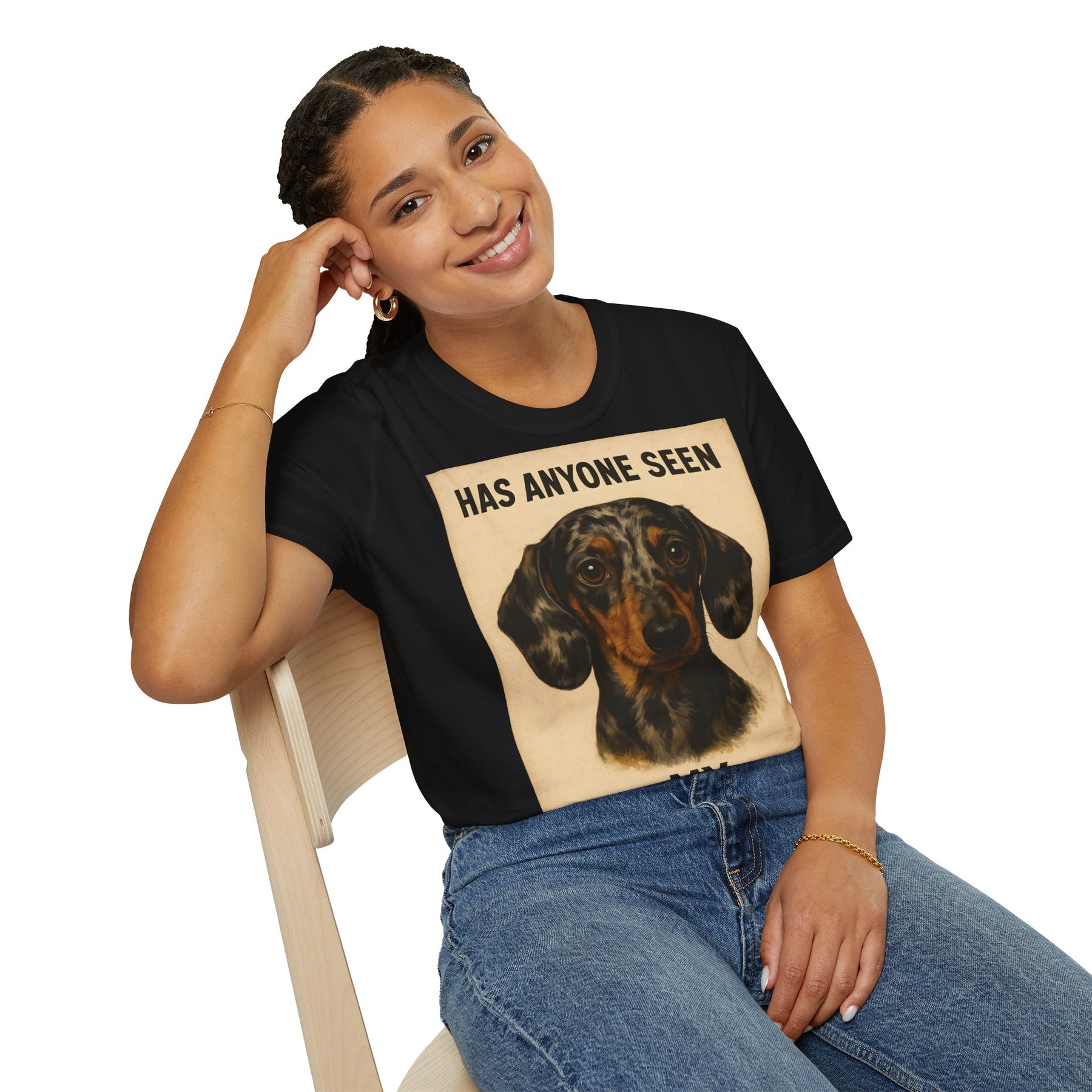 Dackel Shirt – „Has anyone seen my Lorazepam?“ | Lustiges Retro T-Shirt für Hundefans mit schwarzem Humor – Freches Satire-Design für mutige Statements | True Insights