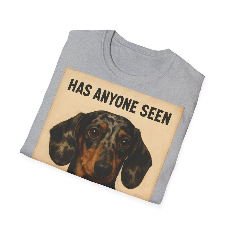 Dackel Shirt – „Has anyone seen my Lorazepam?“ | Lustiges Retro T-Shirt für Hundefans mit schwarzem Humor – Freches Satire-Design für mutige Statements | True Insights