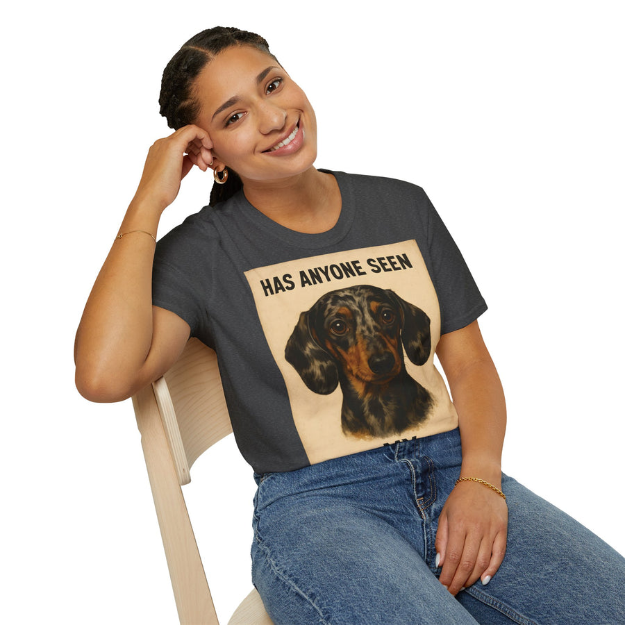 Dackel Shirt – „Has anyone seen my Lorazepam?“ | Lustiges Retro T-Shirt für Hundefans mit schwarzem Humor – Freches Satire-Design für mutige Statements | True Insights