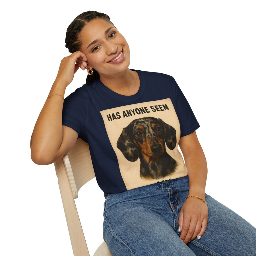 Dackel Shirt – „Has anyone seen my Lorazepam?“ | Lustiges Retro T-Shirt für Hundefans mit schwarzem Humor – Freches Satire-Design für mutige Statements | True Insights