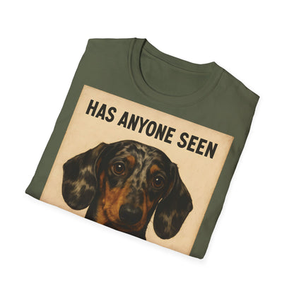 Dackel Shirt – „Has anyone seen my Lorazepam?“ | Lustiges Retro T-Shirt für Hundefans mit schwarzem Humor – Freches Satire-Design für mutige Statements | True Insights