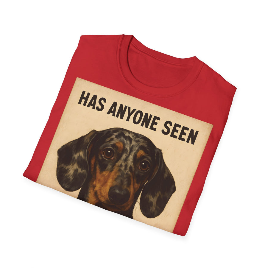 Dackel Shirt – „Has anyone seen my Lorazepam?“ | Lustiges Retro T-Shirt für Hundefans mit schwarzem Humor – Freches Satire-Design für mutige Statements | True Insights