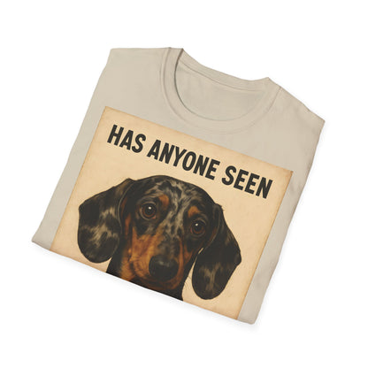 Dackel Shirt – „Has anyone seen my Lorazepam?“ | Lustiges Retro T-Shirt für Hundefans mit schwarzem Humor – Freches Satire-Design für mutige Statements | True Insights