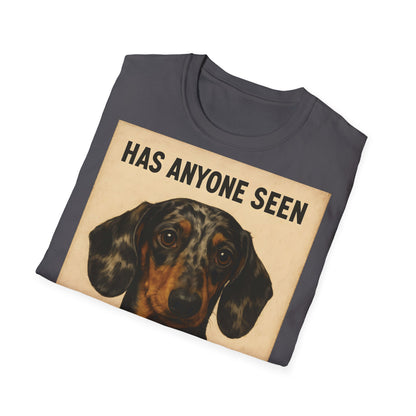 Dackel Shirt – „Has anyone seen my Lorazepam?“ | Lustiges Retro T-Shirt für Hundefans mit schwarzem Humor – Freches Satire-Design für mutige Statements | True Insights