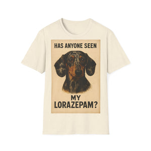 Dackel Shirt schwarz Humor – Lustiges Retro T-Shirt für Hundefans mit Lorazepam-Motiv kaufen