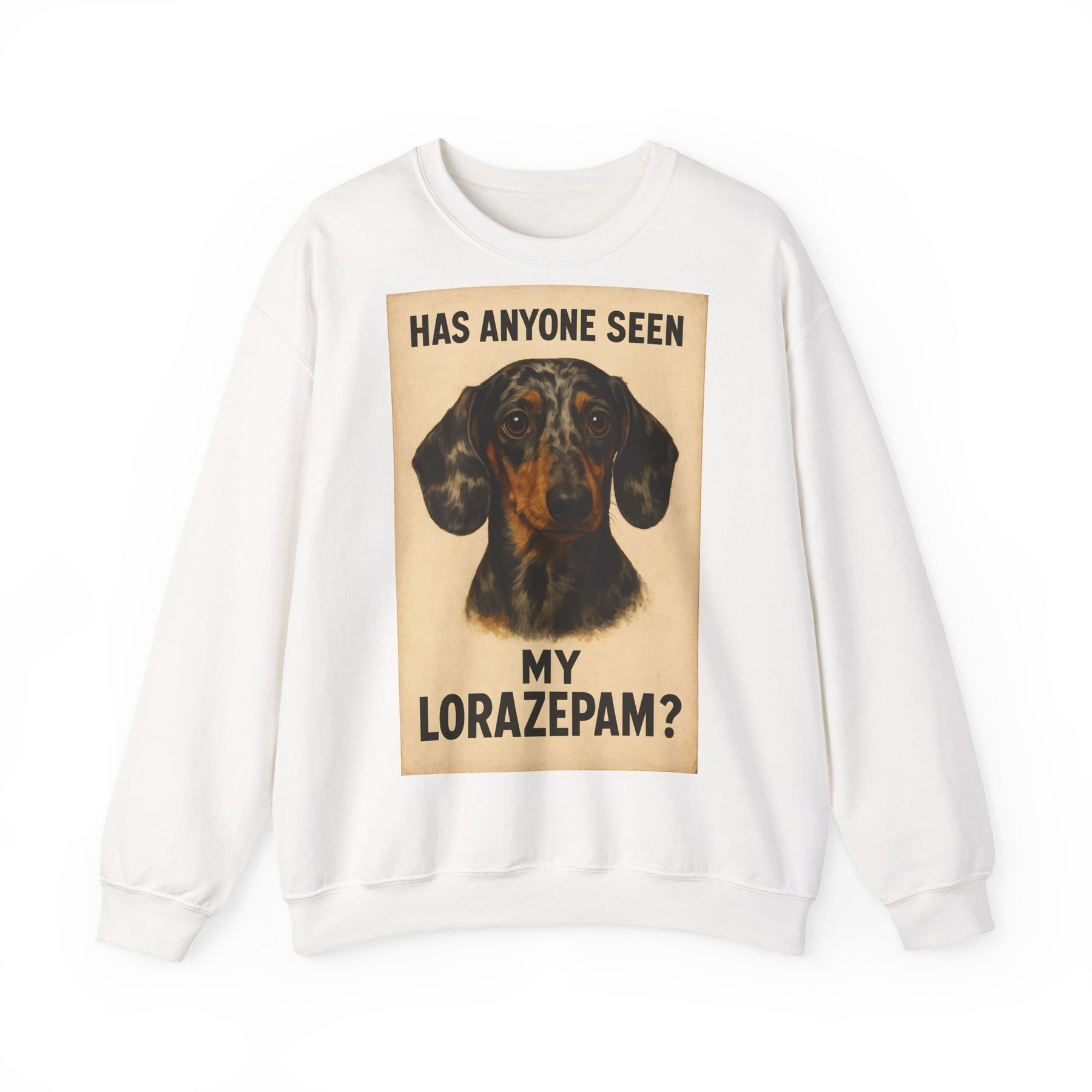 Dackel Sweatshirt – „Has anyone seen my Lorazepam?“ | Lustiger Pullover für Hundefreunde mit schwarzem Humor – Lustiges Sweatshirt | True Insights – Bild 10