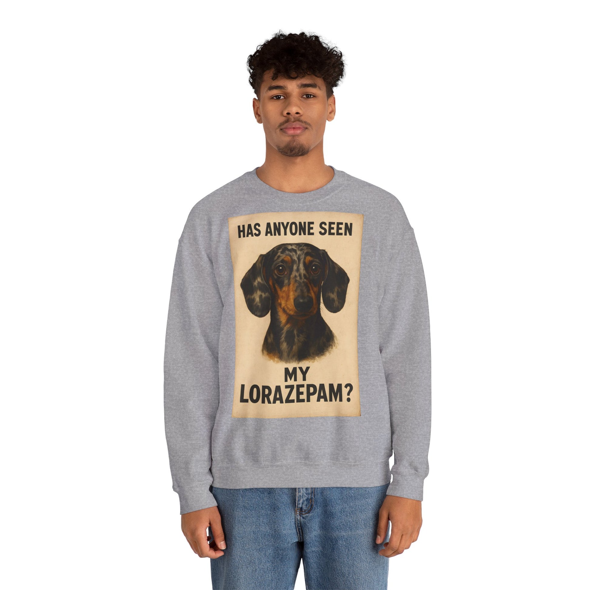 Dackel Sweatshirt – „Has anyone seen my Lorazepam?“ | Lustiger Pullover für Hundefreunde mit schwarzem Humor – Lustiges Sweatshirt | True Insights – Bild 30