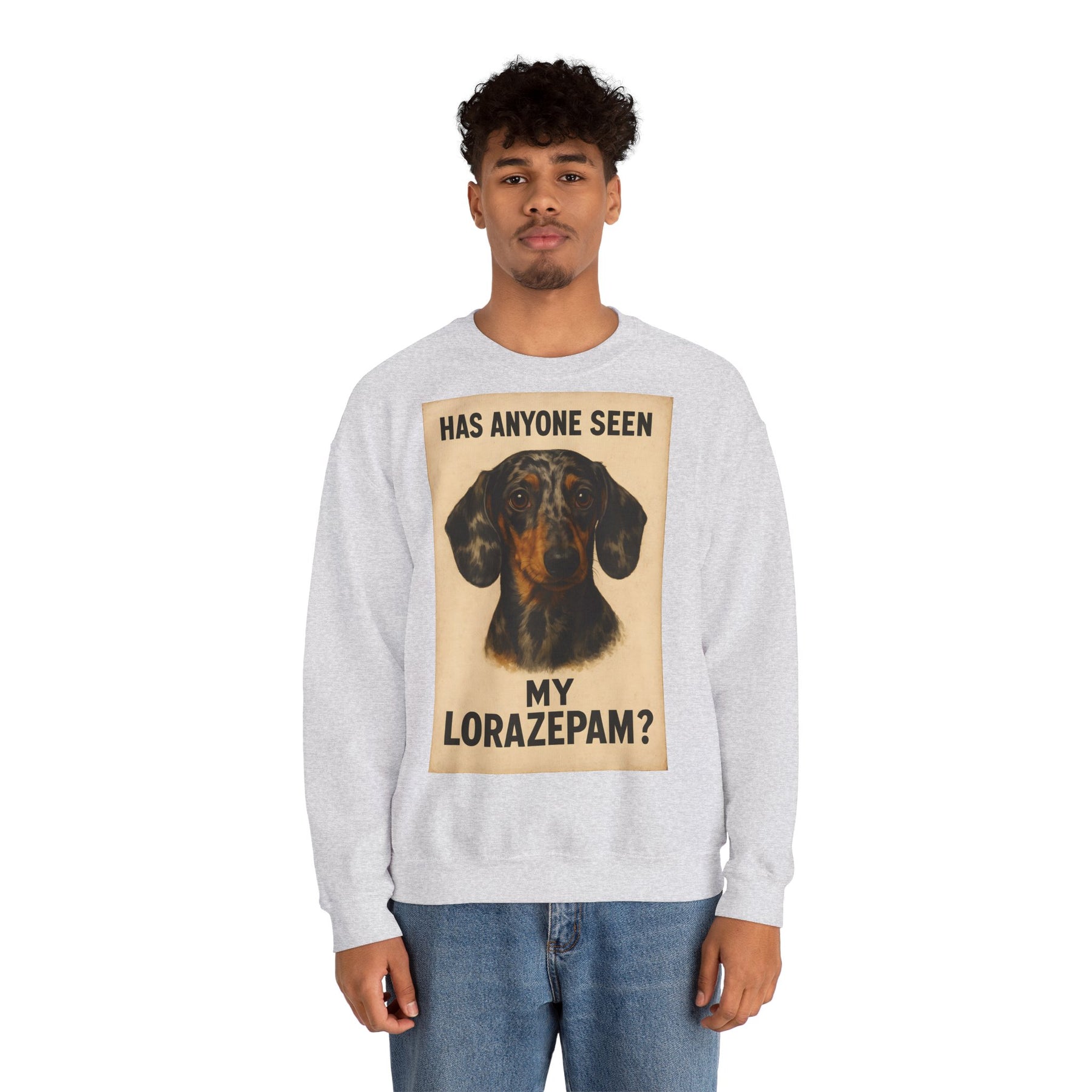 Dackel Sweatshirt – „Has anyone seen my Lorazepam?“ | Lustiger Pullover für Hundefreunde mit schwarzem Humor – Lustiges Sweatshirt | True Insights – Bild 33