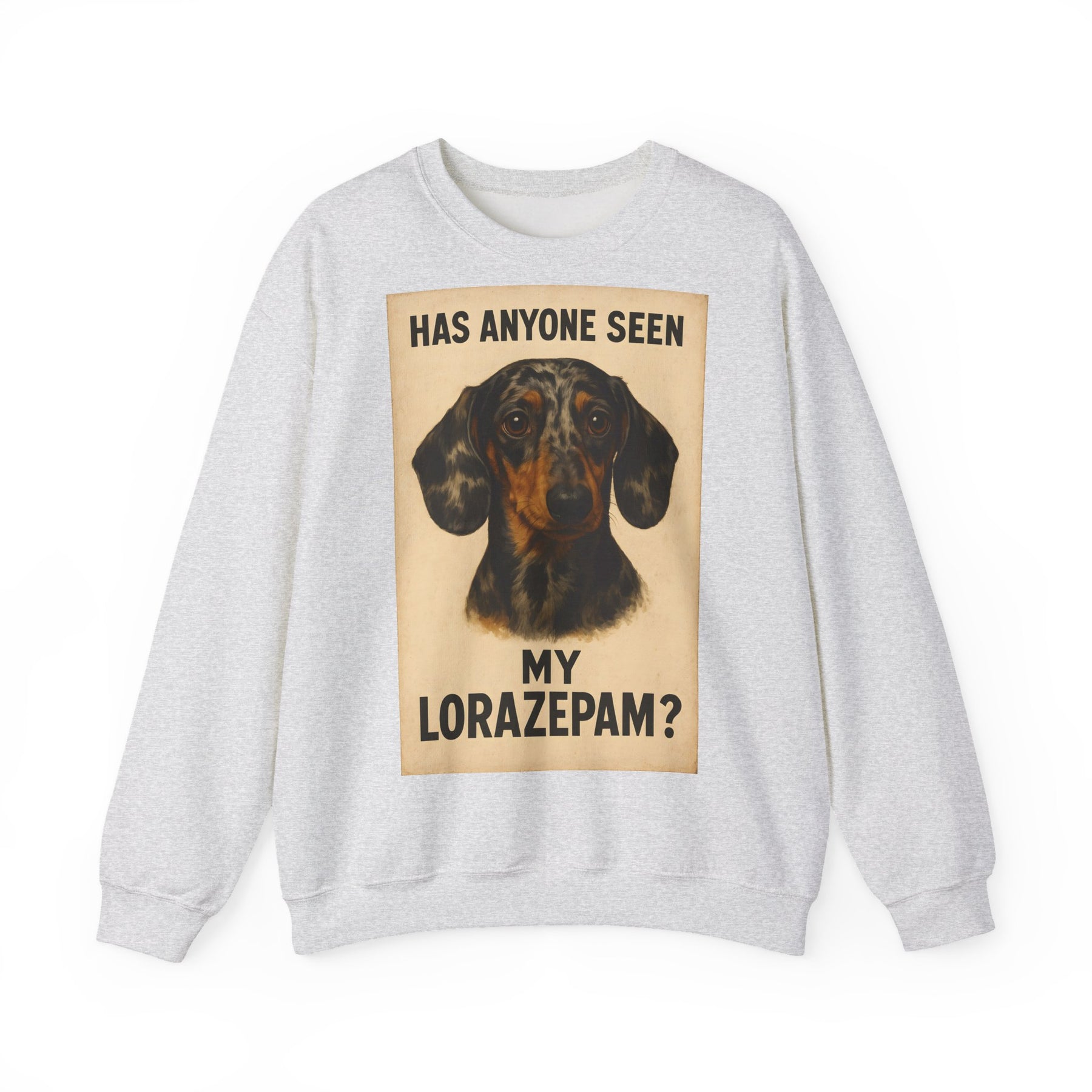 Dackel Sweatshirt – „Has anyone seen my Lorazepam?“ | Lustiger Pullover für Hundefreunde mit schwarzem Humor – Lustiges Sweatshirt | True Insights – Bild 5