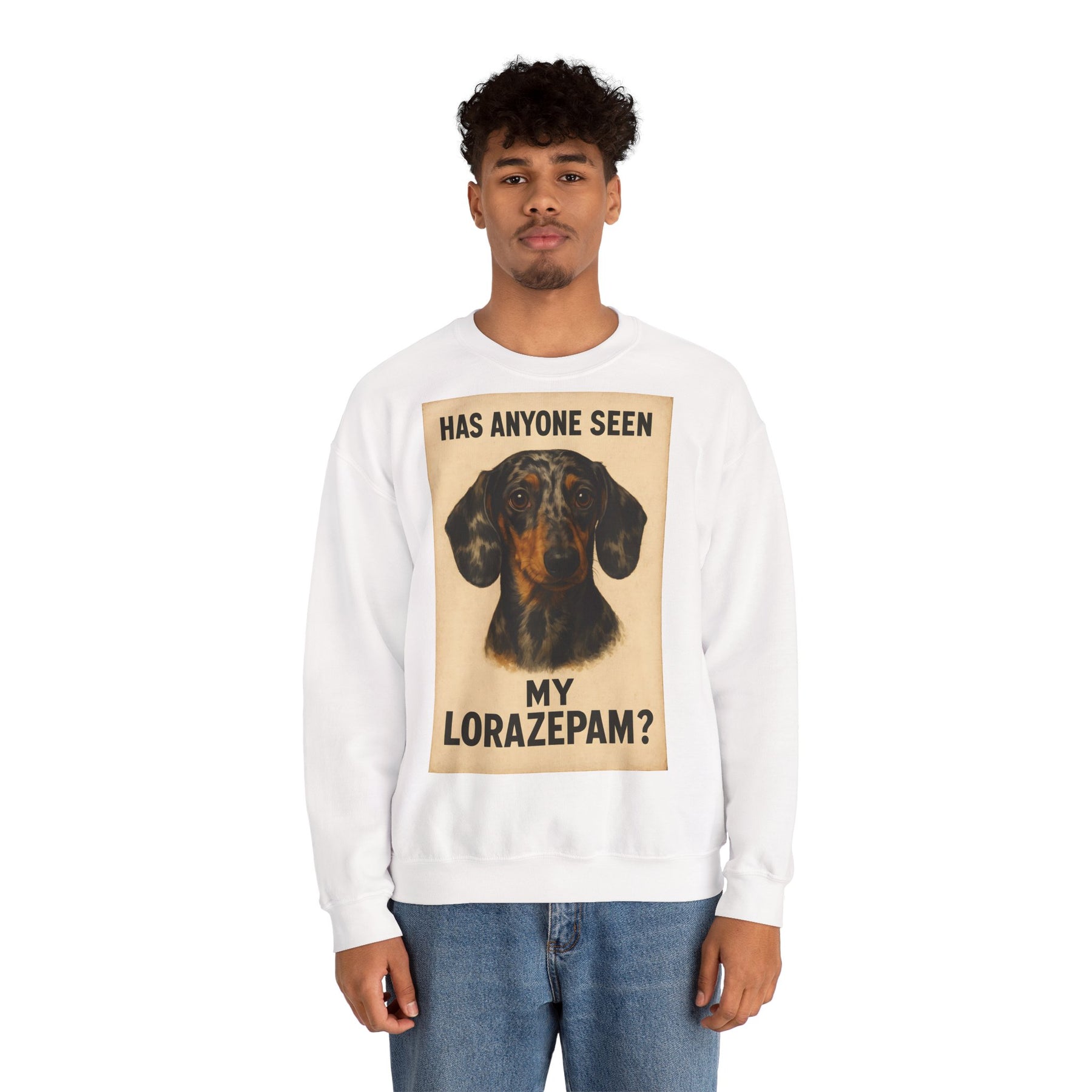 Dackel Sweatshirt – „Has anyone seen my Lorazepam?“ | Lustiger Pullover für Hundefreunde mit schwarzem Humor – Lustiges Sweatshirt | True Insights – Bild 58