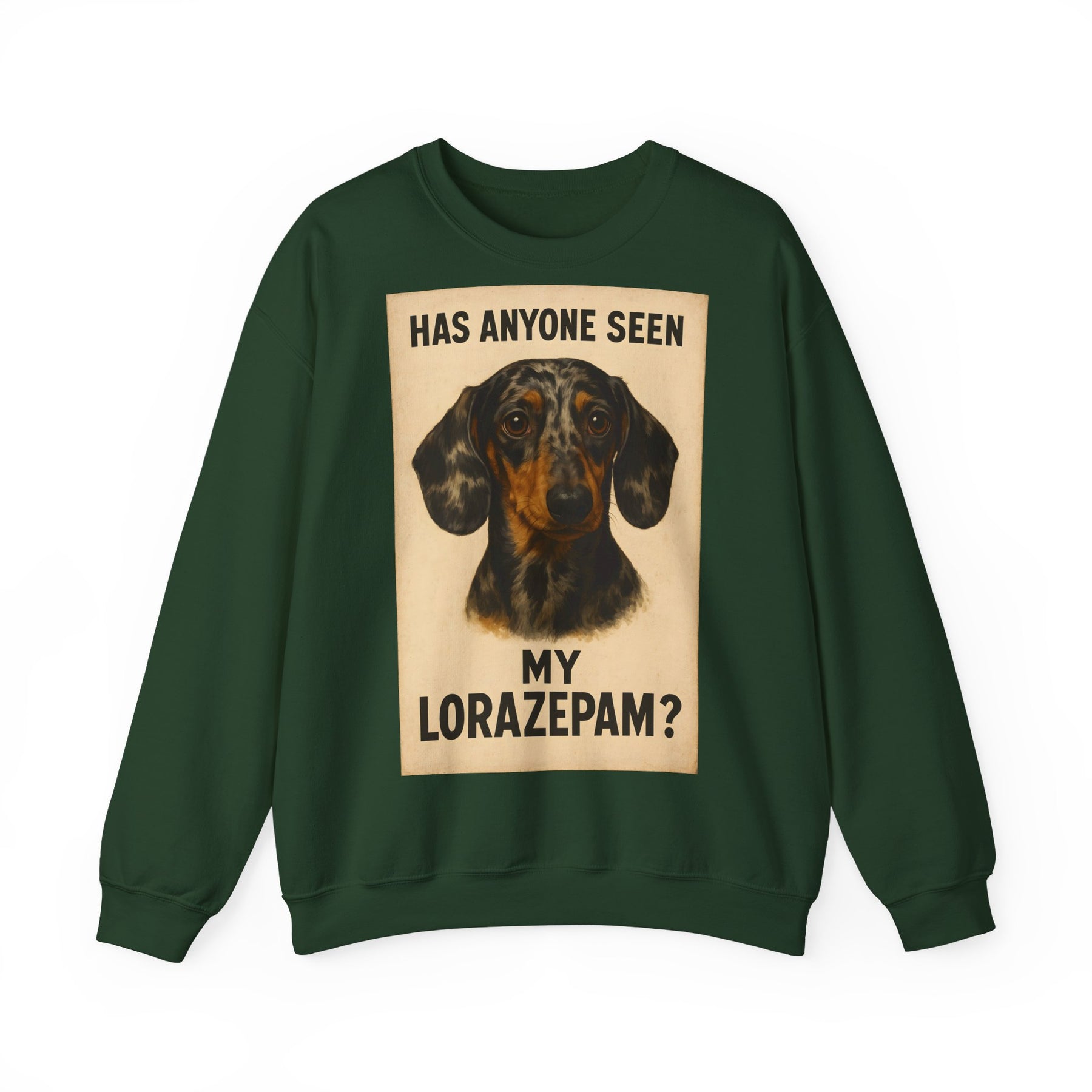 Dackel Sweatshirt – „Has anyone seen my Lorazepam?“ | Lustiger Pullover für Hundefreunde mit schwarzem Humor – Lustiges Sweatshirt | True Insights – Bild 8