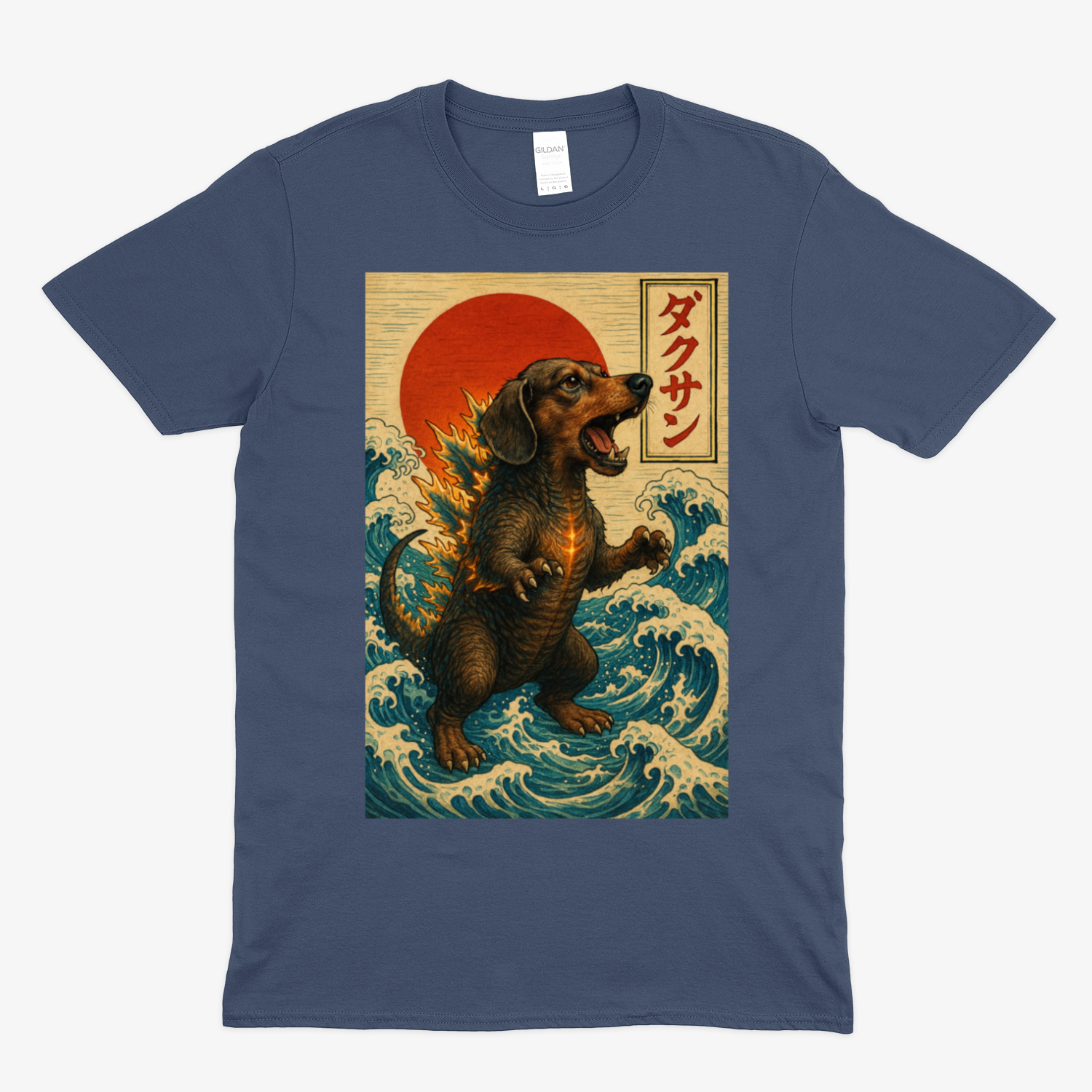 Dackel T-Shirt „Dackzilla in der Welle“ Japanischer Kaiju-Dackel im Hokusai-Stil – Lustiges T-Shirt | True Insights – Bild 11