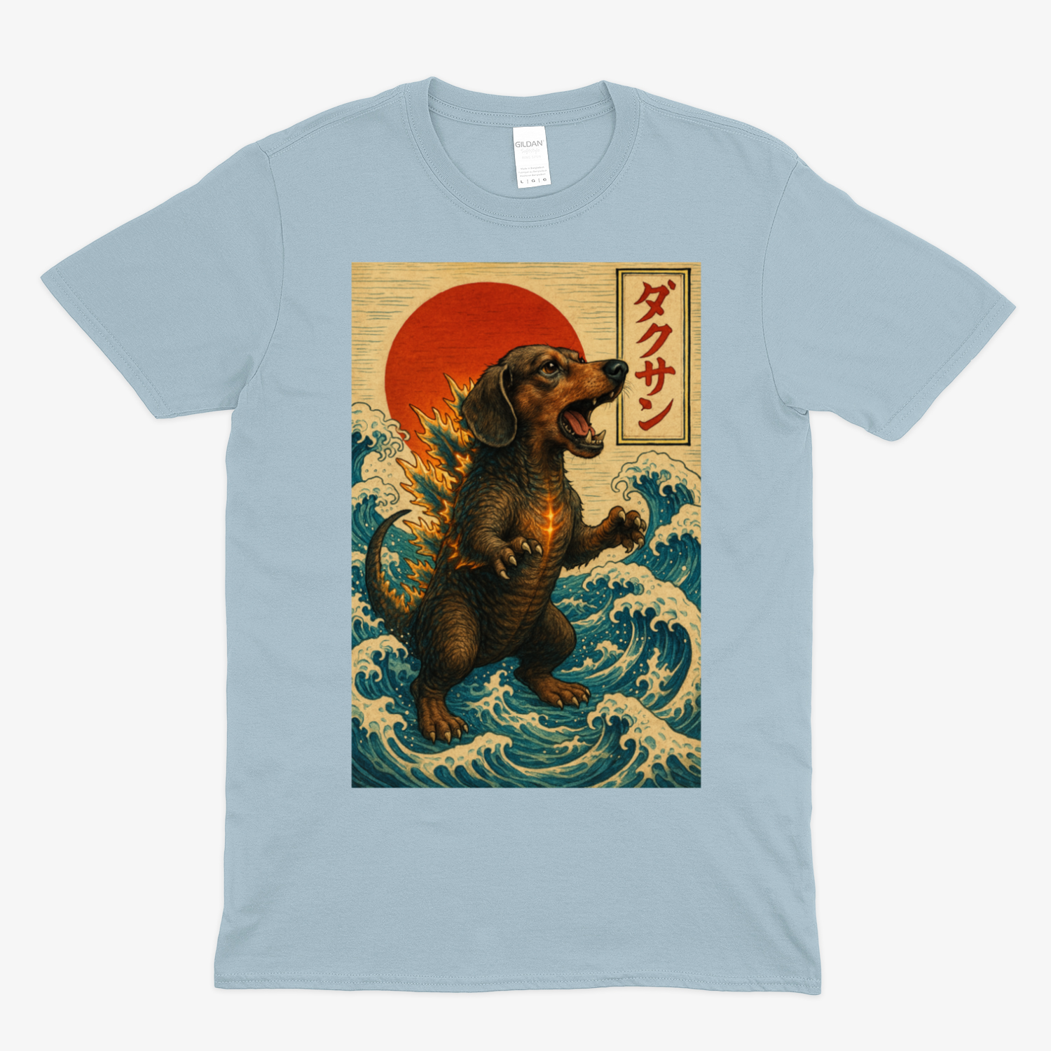 Dackel T-Shirt „Dackzilla in der Welle“ Japanischer Kaiju-Dackel im Hokusai-Stil – Lustiges T-Shirt | True Insights – Bild 13