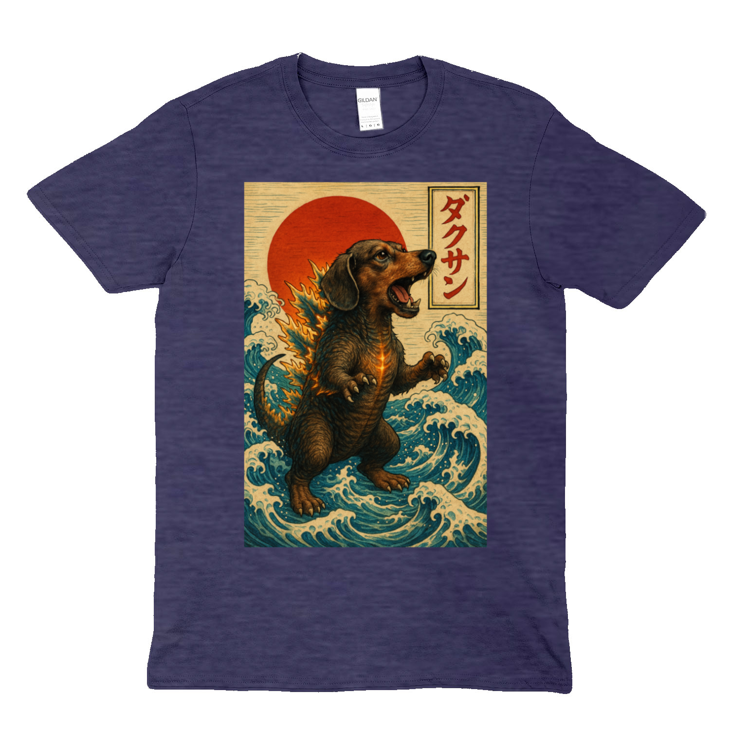 Dackel T-Shirt „Dackzilla in der Welle“ Japanischer Kaiju-Dackel im Hokusai-Stil – Lustiges T-Shirt | True Insights – Bild 8