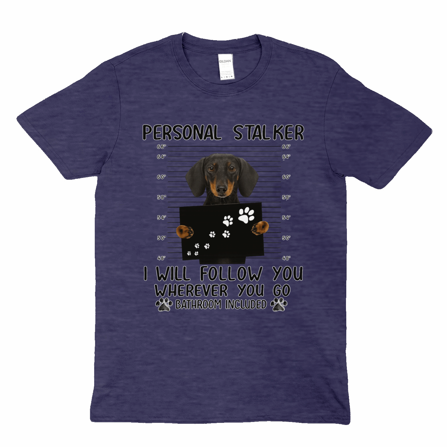 Dackel T-Shirt – „Personal Stalker“  Geschenk für Hundeliebhaber