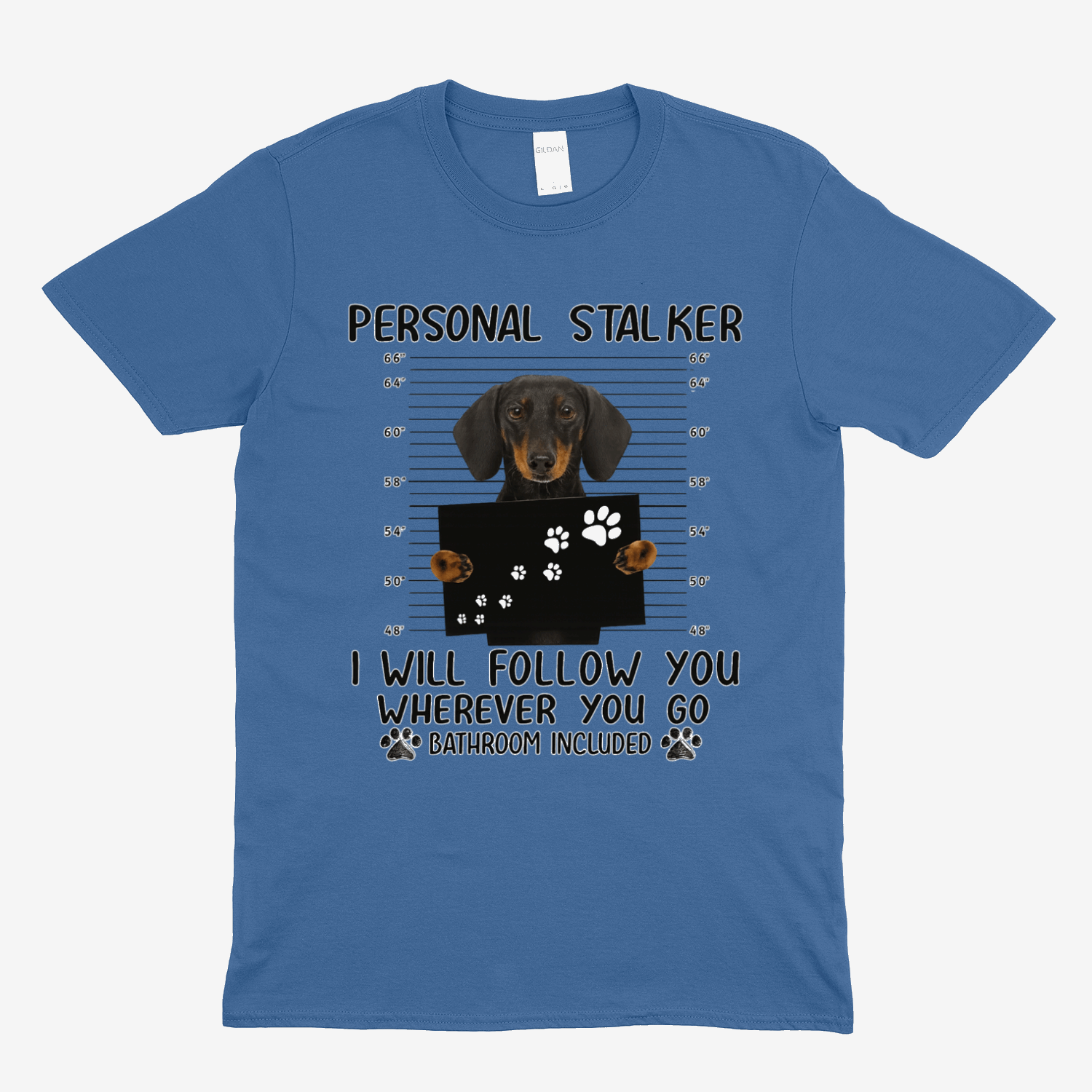 Dackel T-Shirt – „Personal Stalker“  Geschenk für Hundeliebhaber