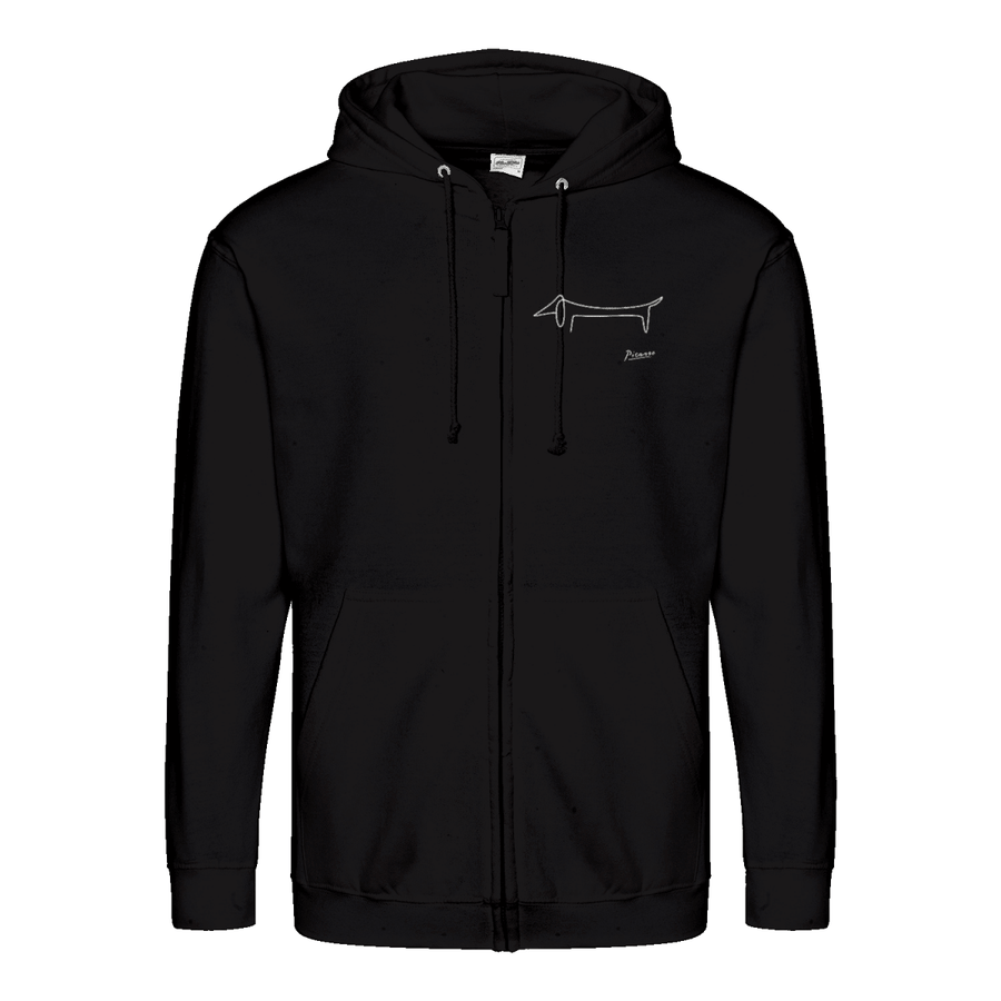 Dackel Hoodie – Picasso Line Art | Minimalistisches Statement Sweatshirt-Zip Hoodie-True Insights