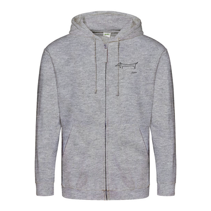 Dackel Hoodie – Picasso Line Art | Minimalistisches Statement Sweatshirt-Zip Hoodie-True Insights