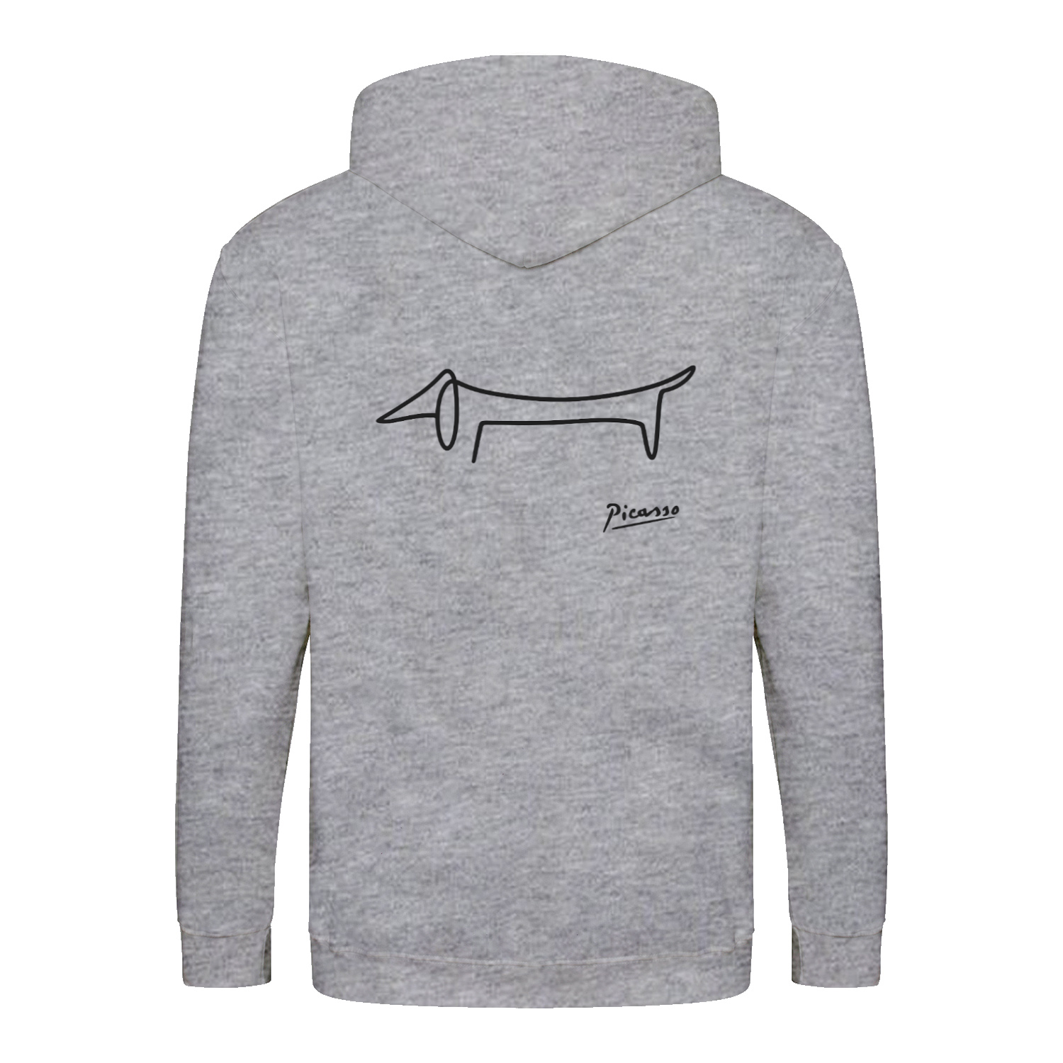 Dackel Hoodie – Picasso Line Art | Minimalistisches Statement Sweatshirt-Zip Hoodie-True Insights