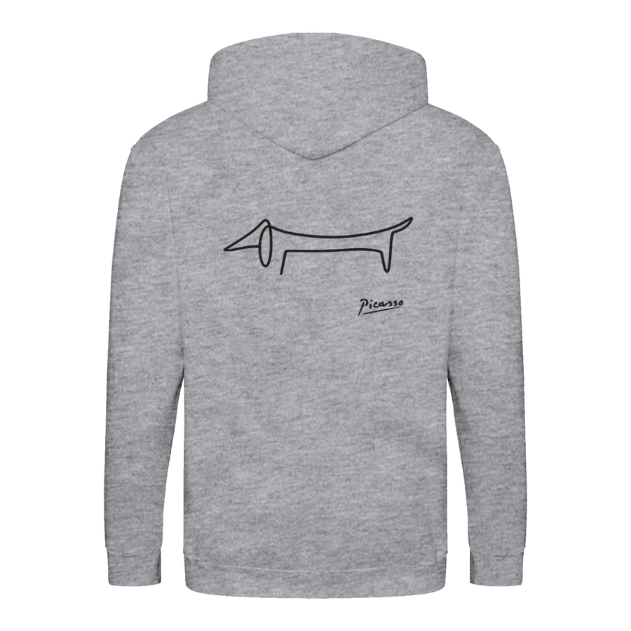 Dackel Hoodie – Picasso Line Art | Minimalistisches Statement Sweatshirt-Zip Hoodie-True Insights