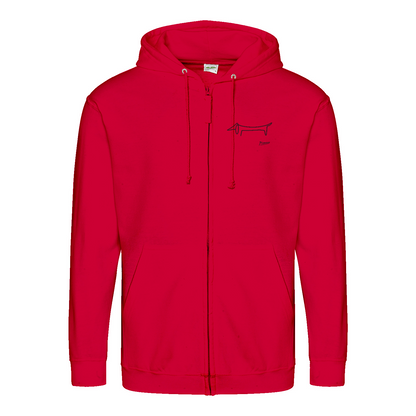 Dackel Hoodie – Picasso Line Art | Minimalistisches Statement Sweatshirt-Zip Hoodie-True Insights