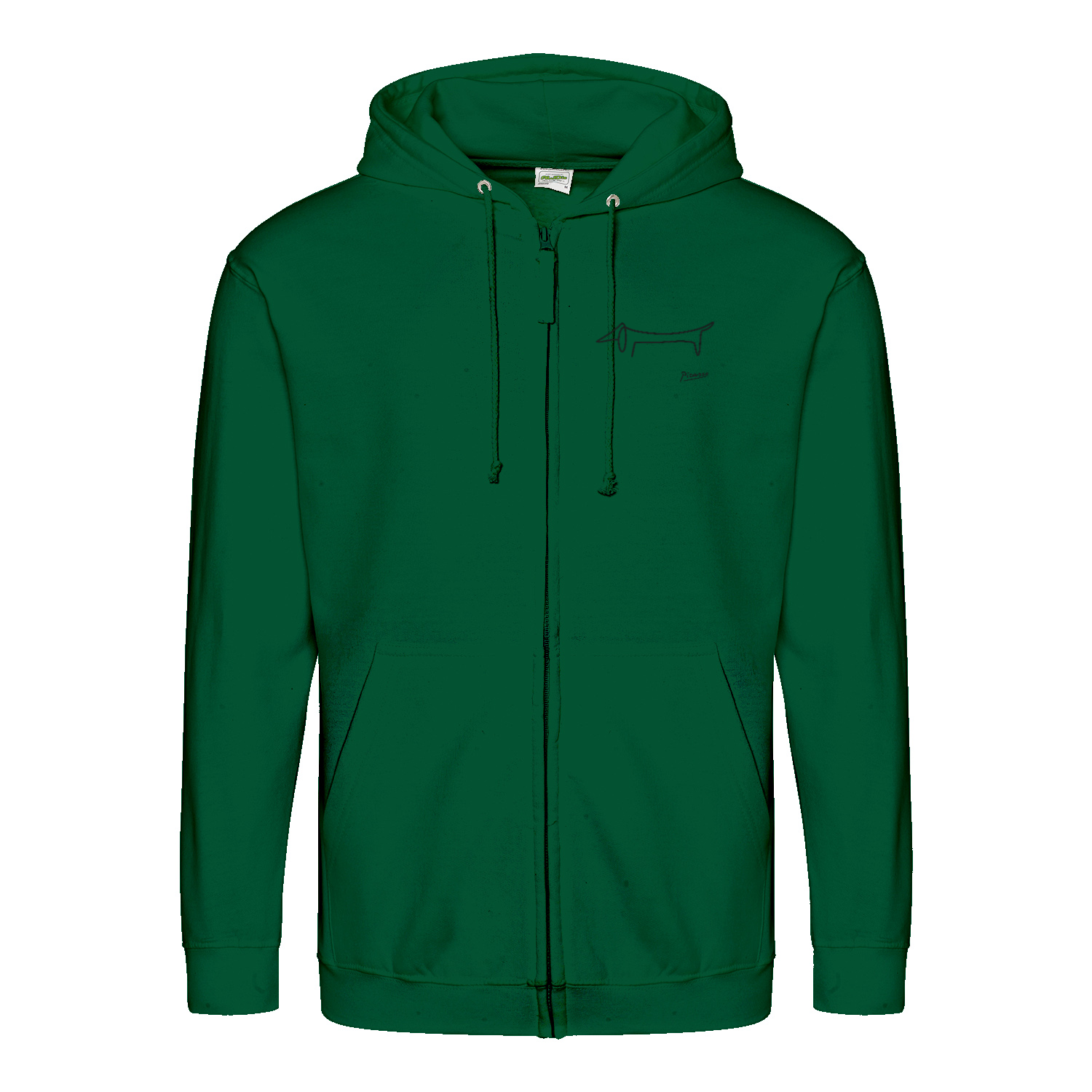 Dackel Hoodie – Picasso Line Art | Minimalistisches Statement Sweatshirt-Zip Hoodie-True Insights