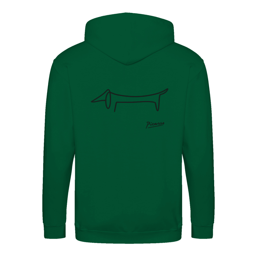 Dackel Hoodie – Picasso Line Art | Minimalistisches Statement Sweatshirt-Zip Hoodie-True Insights