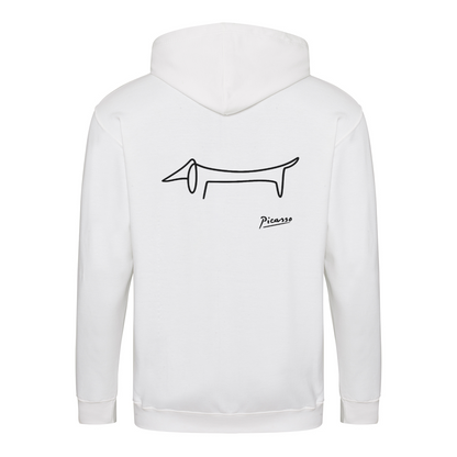 Dackel Hoodie – Picasso Line Art | Minimalistisches Statement Sweatshirt-Zip Hoodie-True Insights