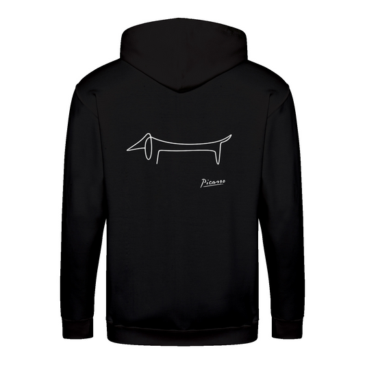 Dackel Hoodie – Picasso Line Art | Minimalistisches Statement Sweatshirt-Zip Hoodie-True Insights