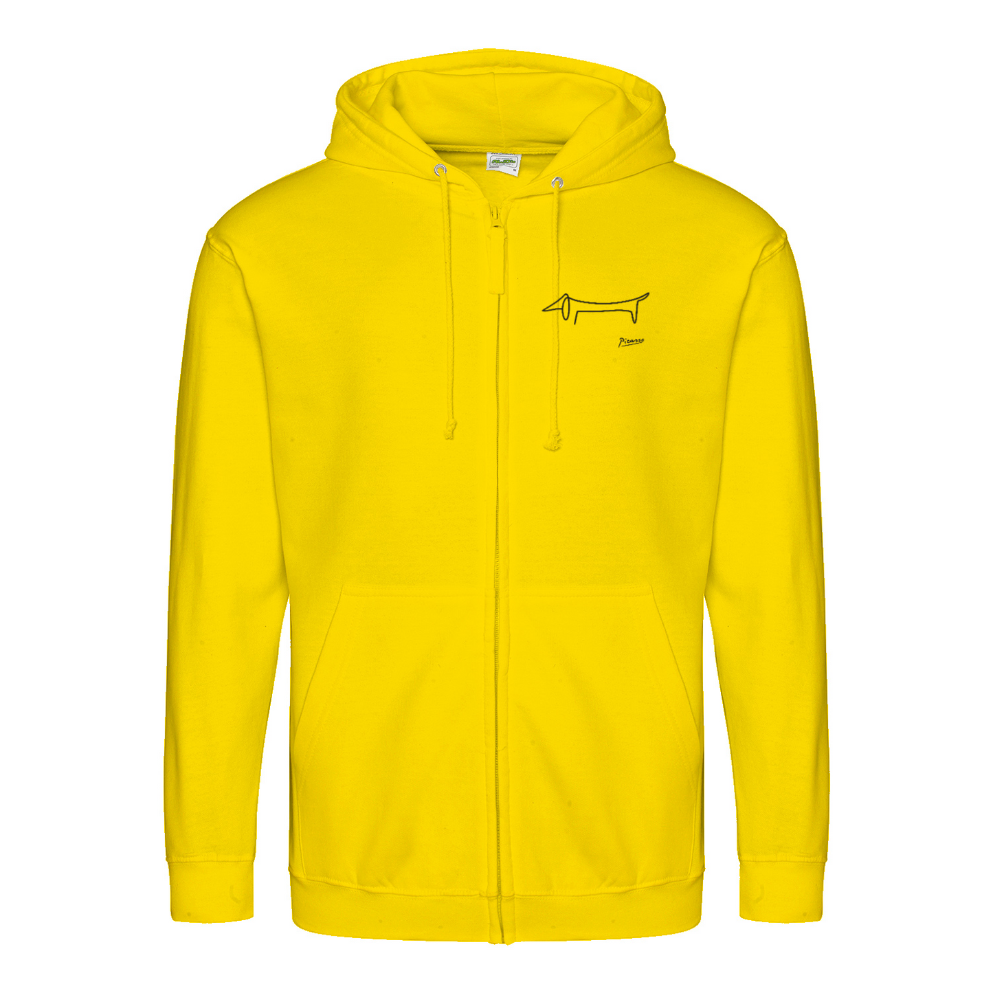 Dackel Hoodie – Picasso Line Art | Minimalistisches Statement Sweatshirt-Zip Hoodie-True Insights