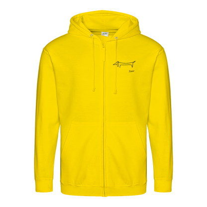 Dackel Hoodie – Picasso Line Art | Minimalistisches Statement Sweatshirt-Zip Hoodie-True Insights