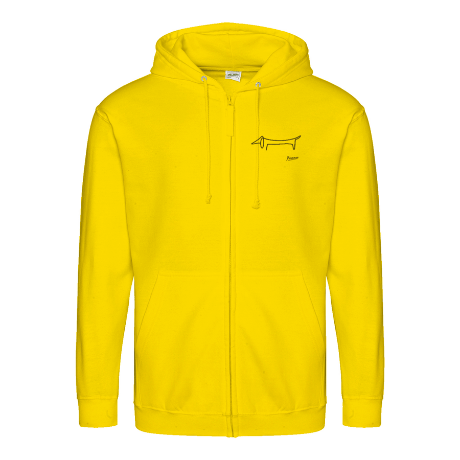 Dackel Hoodie – Picasso Line Art | Minimalistisches Statement Sweatshirt-Zip Hoodie-True Insights