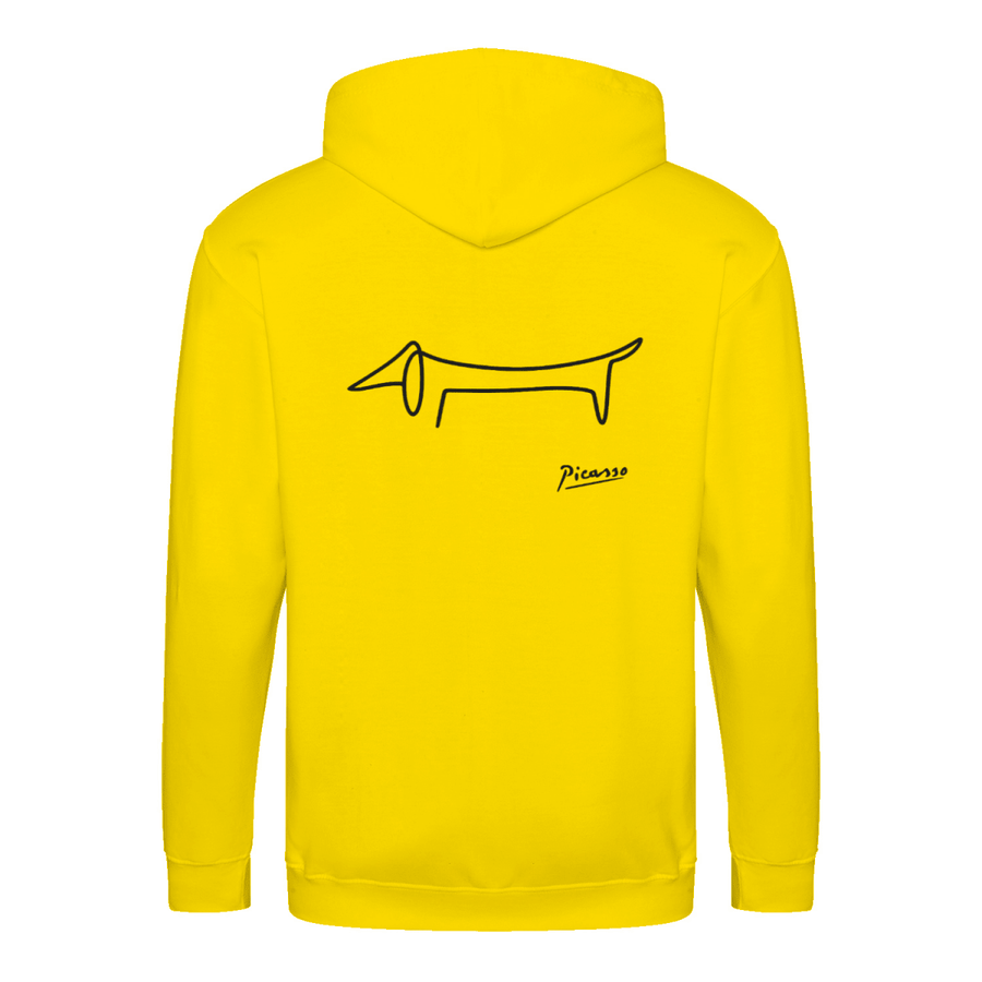 Dackel Hoodie – Picasso Line Art | Minimalistisches Statement Sweatshirt-Zip Hoodie-True Insights